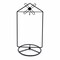Black Windmill Roof House Hanging Photo Picture Frame and Metal Ornament Stand 10.15 Inches